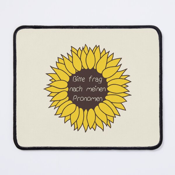 Item preview, Bitte frag nach meinen Pronomen Sunflower designed and sold by neuroqueer-art.