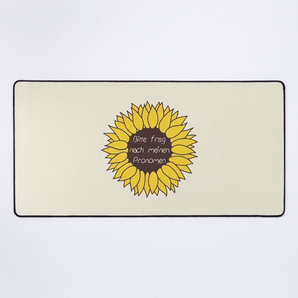 Item preview, Bitte frag nach meinen Pronomen Sunflower designed and sold by neuroqueer-art.