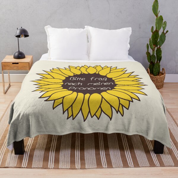 Item preview, Bitte frag nach meinen Pronomen Sunflower designed and sold by neuroqueer-art.