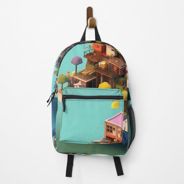 Item preview, Isometric 3D Small Town on Mountain Illustration designed and sold by Neo-Night.