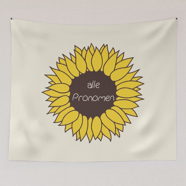 Artikelvorschau, alle Pronomen Sonnenblume entworfen und verkauft von neuroqueer-art.