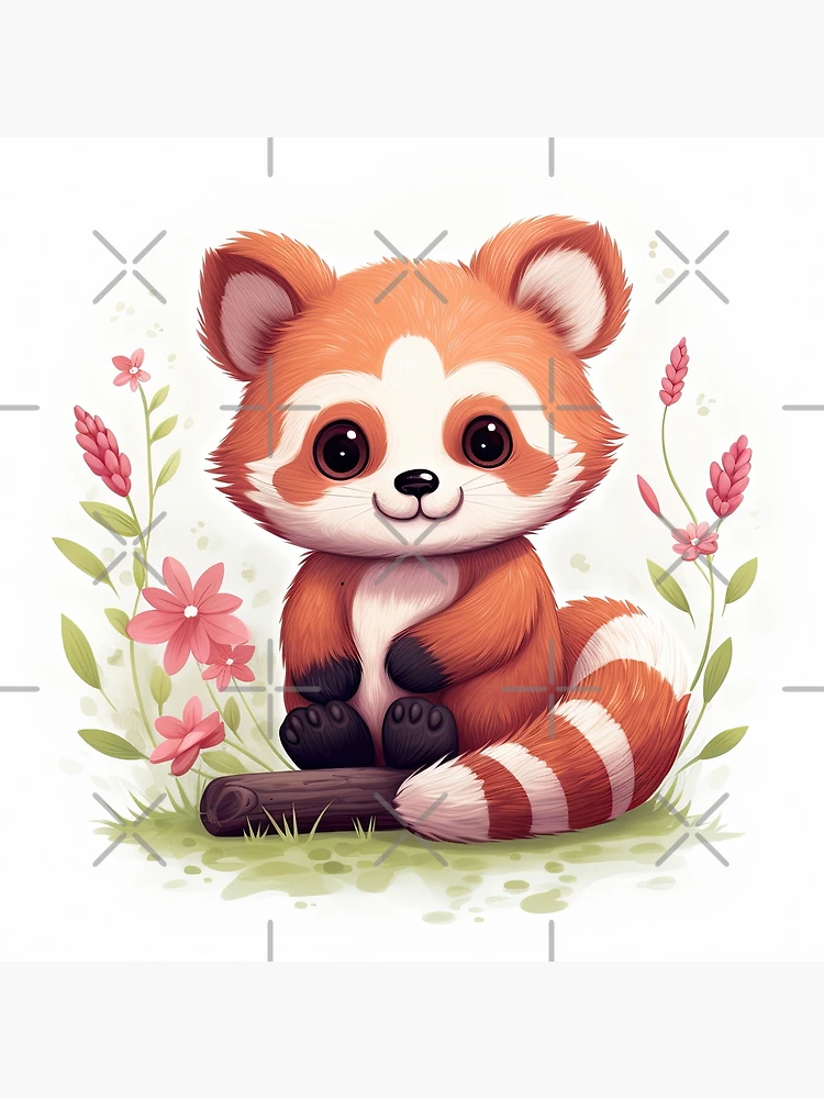 Panda Rojo Deco - Láminas Descargables Gratuitas