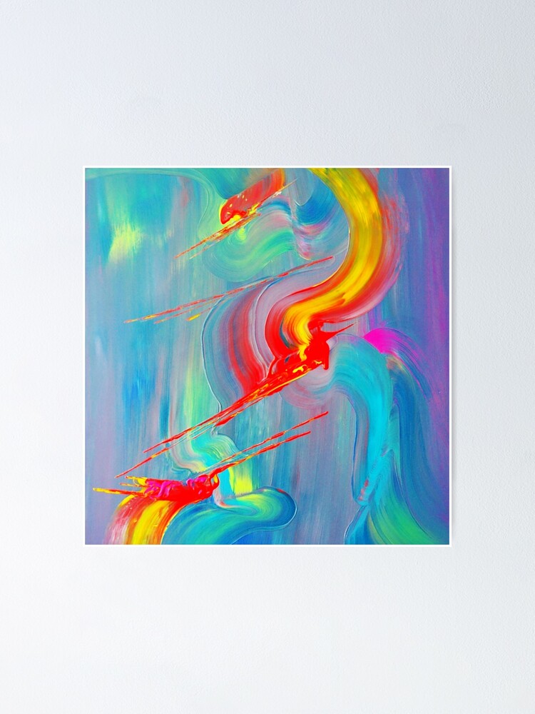Aperçu 1 sur 3. Poster avec l'œuvre Memoire d ocean créée et vendue par ElioraBousquet.