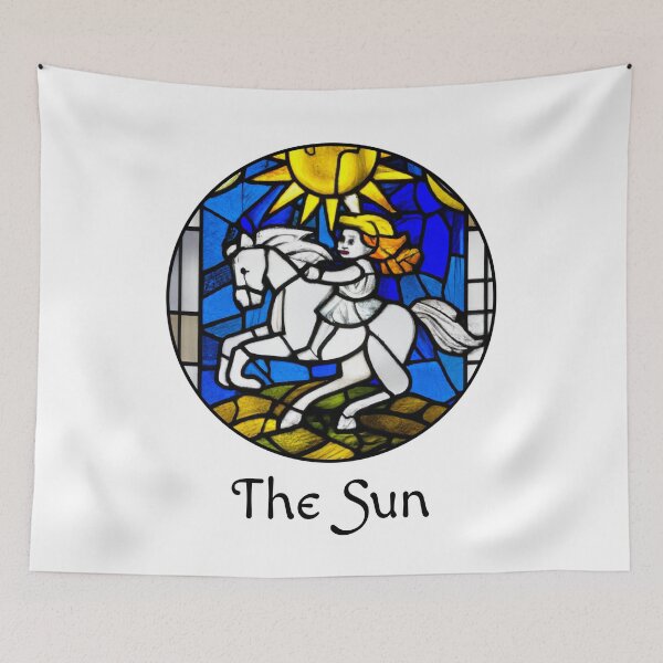 Item preview, Major Arcana The Sun - Stained Glass Design for T-shirt, stickers and other accessories designed and sold by Pixel Waite.