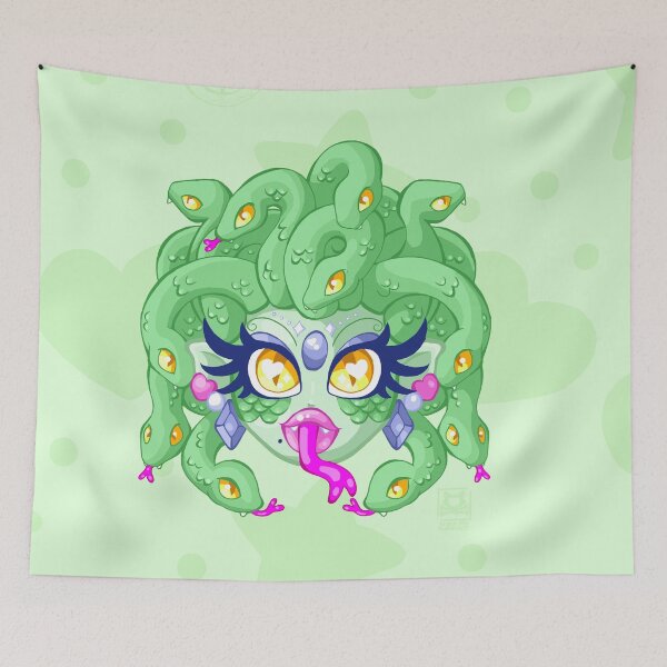 Item preview, Medusa Kawaii (Green) designed and sold by Plundercat.