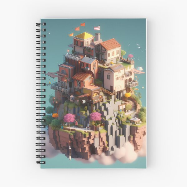 Item preview, Imaginary Isometric 3D City In The Air Ghibli Studio Illustration Design designed and sold by Neo-Night.