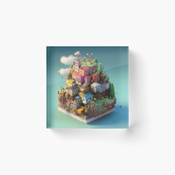 Item preview, Imaginary Isometric 3D City In The Air Ghibli Studio Illustration Design designed and sold by Neo-Night.