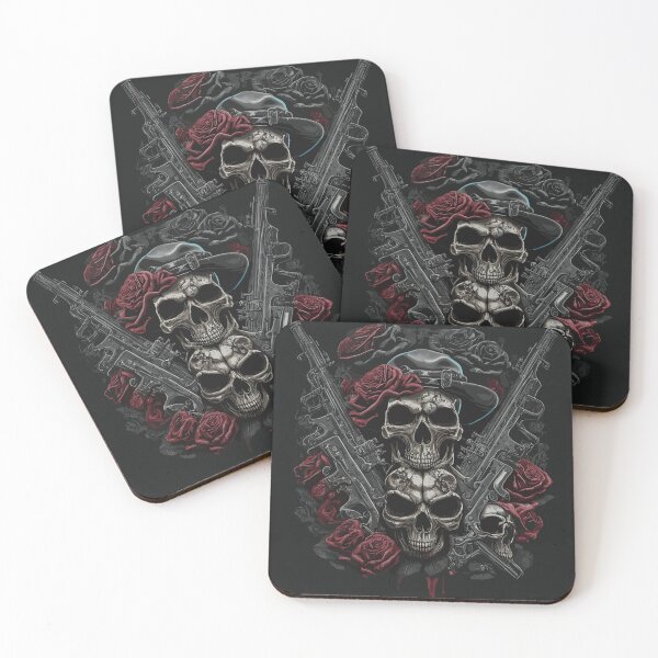 Item preview, Dark Skull with Guns & Roses designed and sold by Designs By Johnny J.