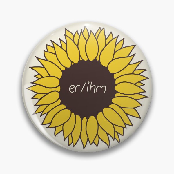 Item preview, er/ihm pronouns Sunflower designed and sold by neuroqueer-art.