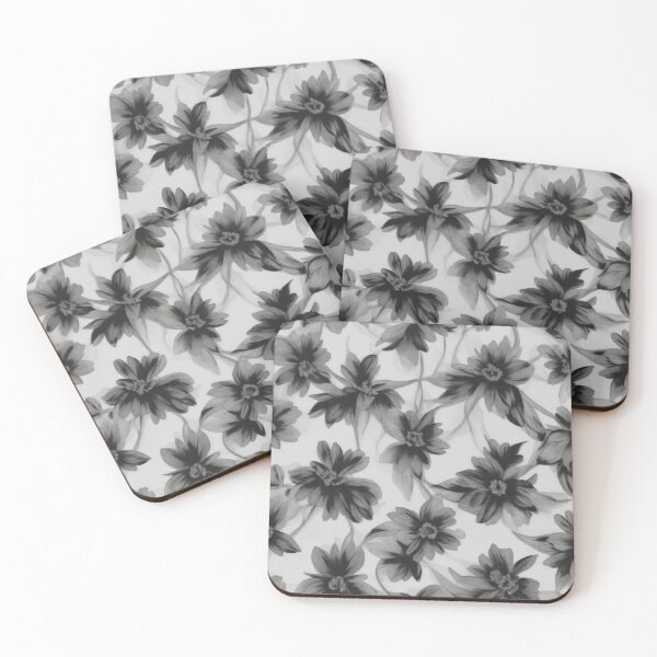 Item preview, Black and White Botanical Floral Pattern designed and sold by RossWilson12.