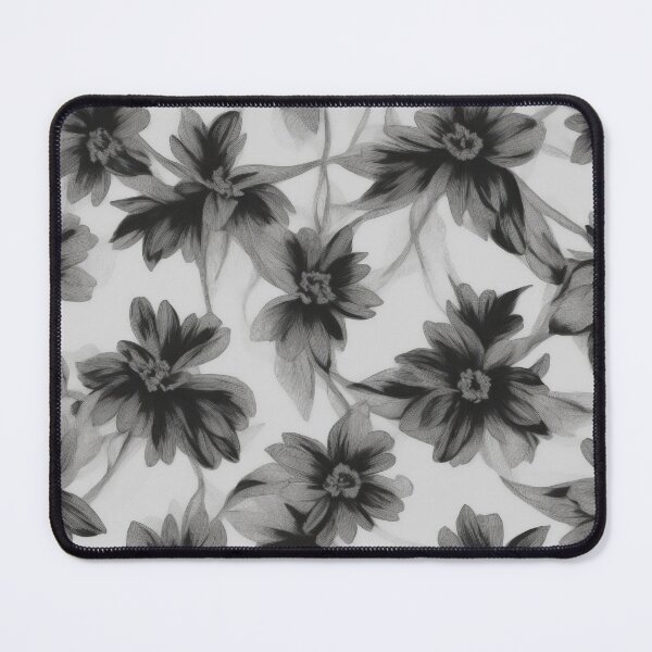 Item preview, Black and White Botanical Floral Pattern designed and sold by RossWilson12.