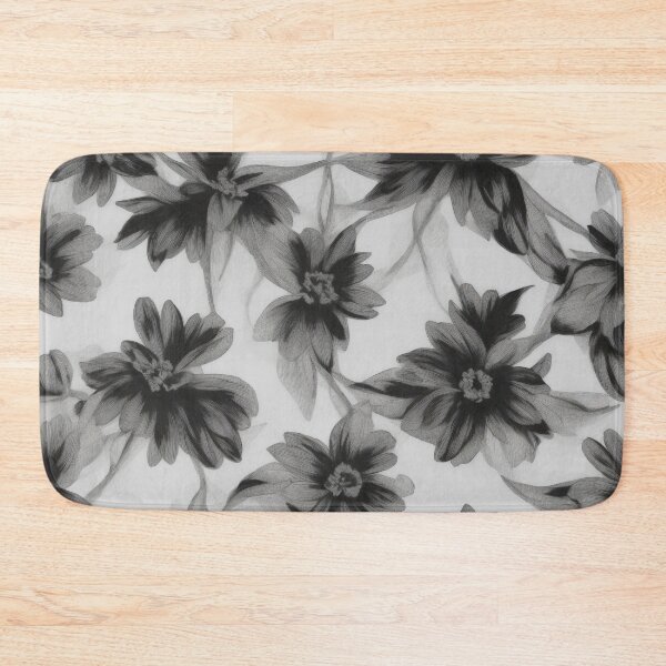 Artikelvorschau, Black and White Botanical Floral Pattern entworfen und verkauft von RossWilson12.