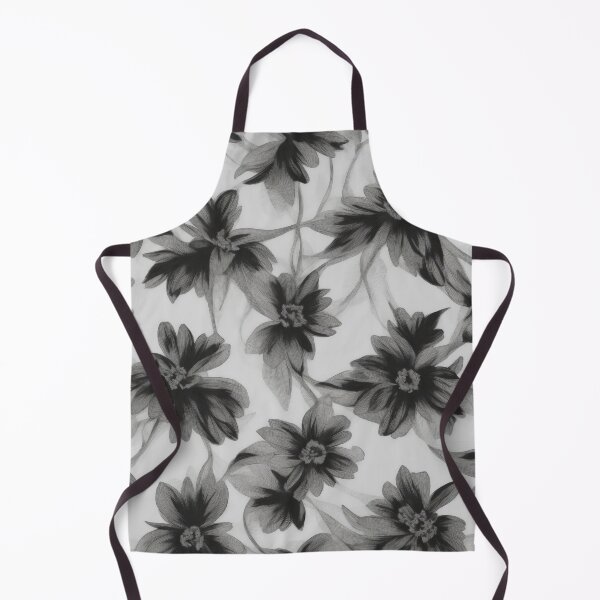 Artikelvorschau, Black and White Botanical Floral Pattern entworfen und verkauft von RossWilson12.