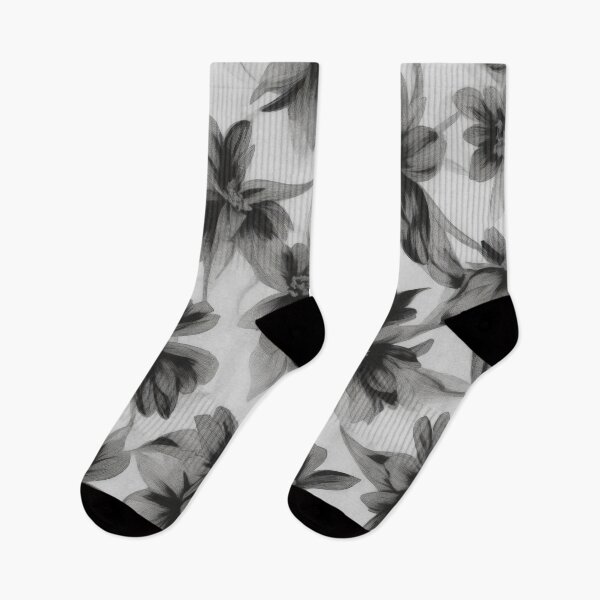 Item preview, Black and White Botanical Floral Pattern designed and sold by RossWilson12.