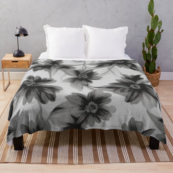 Item preview, Black and White Botanical Floral Pattern designed and sold by RossWilson12.