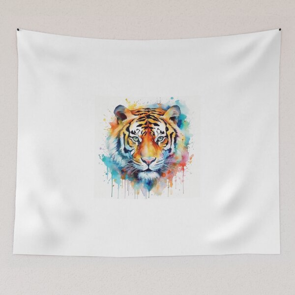 Item preview, a majestic tiger portrait in watercolor designed and sold by farizhilmi.
