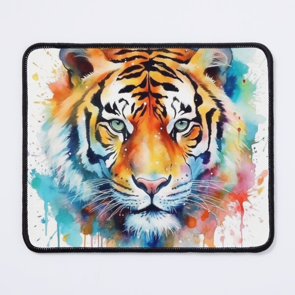 Item preview, a majestic tiger portrait in watercolor designed and sold by farizhilmi.