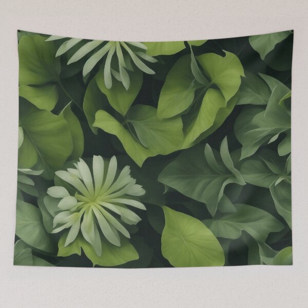 Item preview, Green Botanical Floral Pattern designed and sold by RossWilson12.