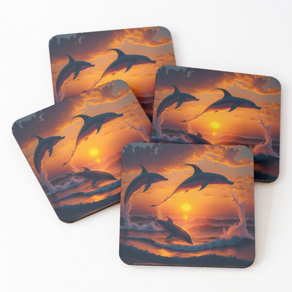 Item preview, Sunset Dancing Dolphins  designed and sold by Shiwwa.