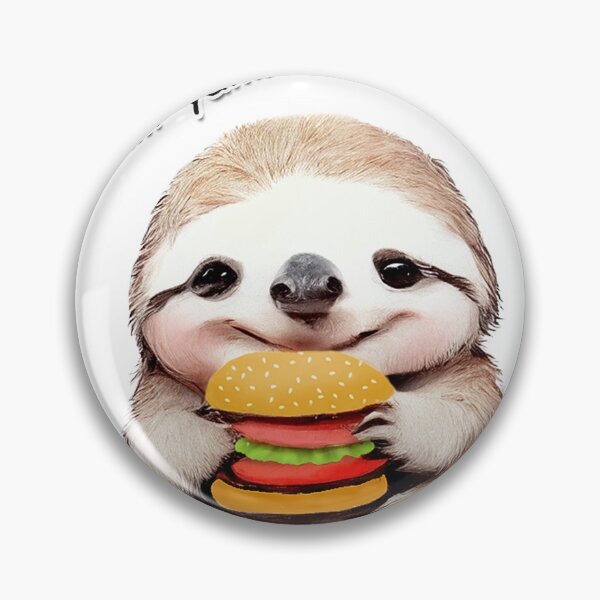 Artikelvorschau, Ein Babyfaultier mit seinem Hamburger, lecker! entworfen und verkauft von Lexxsant.