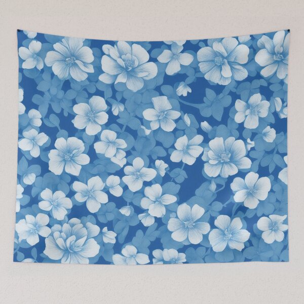 Item preview, Blue Botanical Floral Pattern designed and sold by RossWilson12.