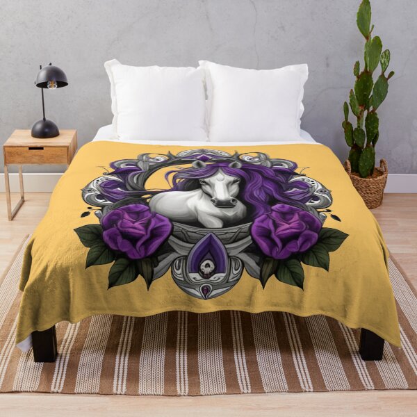 Item preview, Horse Surrounded By Purple Violet Flowers New Jersey State Tattoo Art designed and sold by taiche.