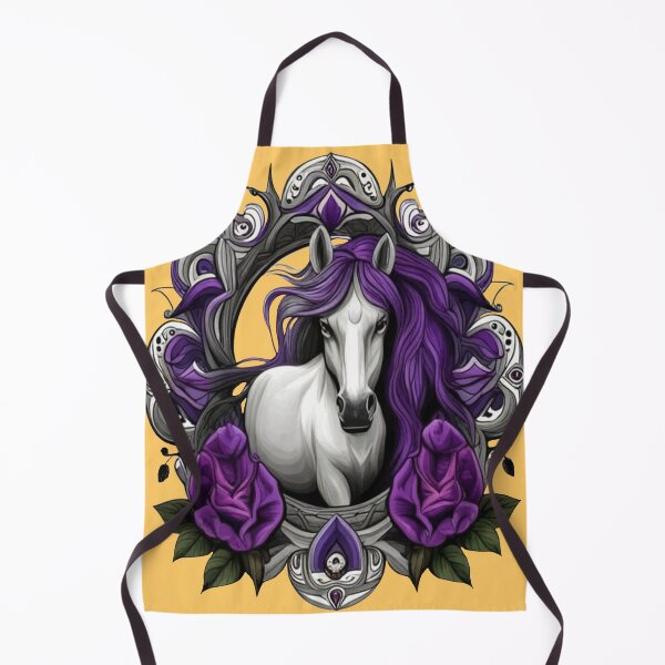 Item preview, Horse Surrounded By Purple Violet Flowers New Jersey State Tattoo Art designed and sold by taiche.