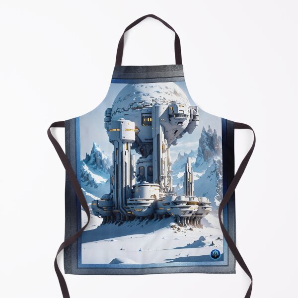 Item preview, Deep Space Outpost On The Snow Planet Exzeter Science Fiction AI Concept Art by Xzendor7 designed and sold by Xzendor7 Digital Art Creations.