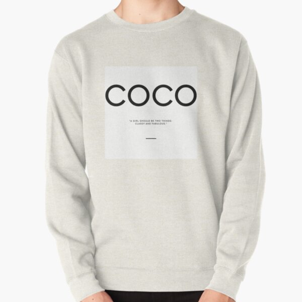 coco chanel elegant quote blk Pullover Sweatshirt for Sale by  THEARTOFQUOTES