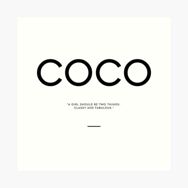 Coco Chanel Quotes Art Prints for Sale