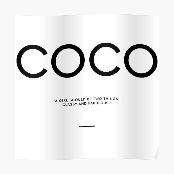  Classy & Fabulous, Coco Chanel Quote Wall Art