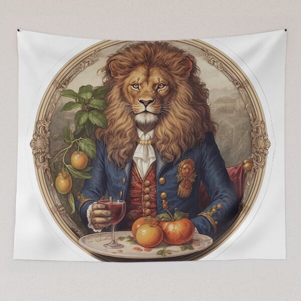 Item preview, Lion holding a glass of wine designed and sold by abmkf.