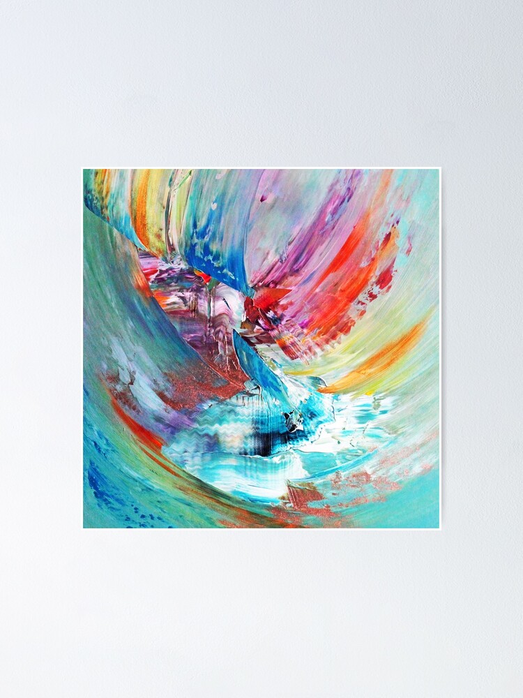 Aperçu 1 sur 3. Poster avec l'œuvre Flammes d eau créée et vendue par ElioraBousquet.