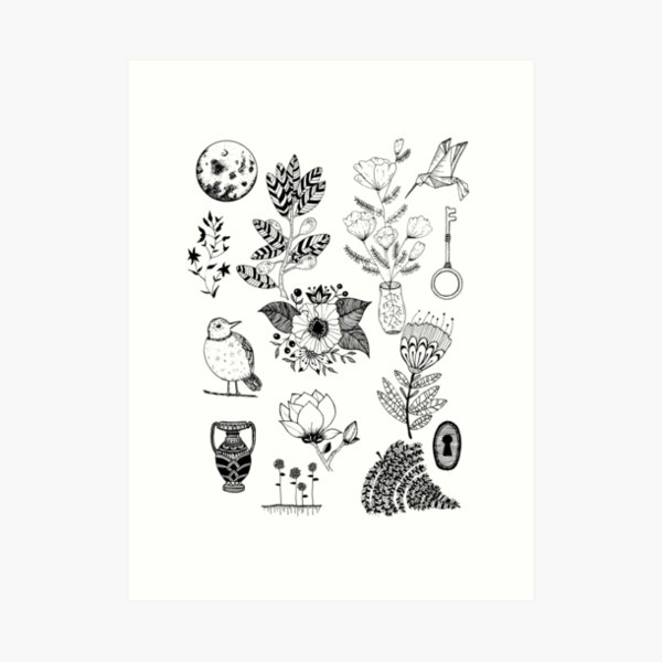 floral flash Art Print