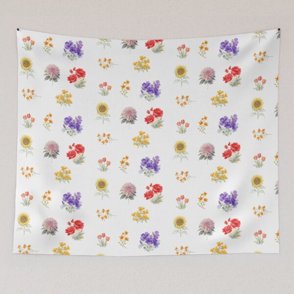 Item preview, different flowers set - watercolour painting designed and sold by Cuddleblossom.