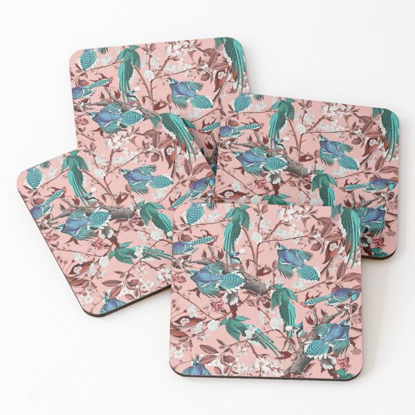 Item preview, Floral and Birds Pink designed and sold by Burcu Korkmazyurek.