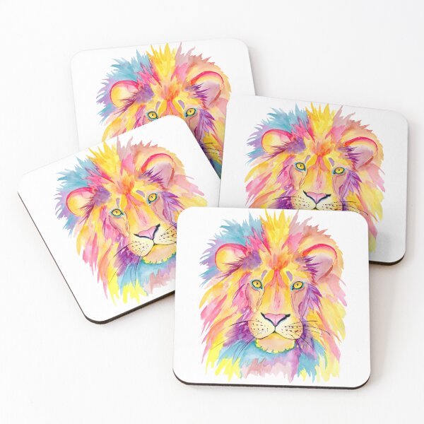 Item preview, color lion painting work designed and sold by Lnklunekk.