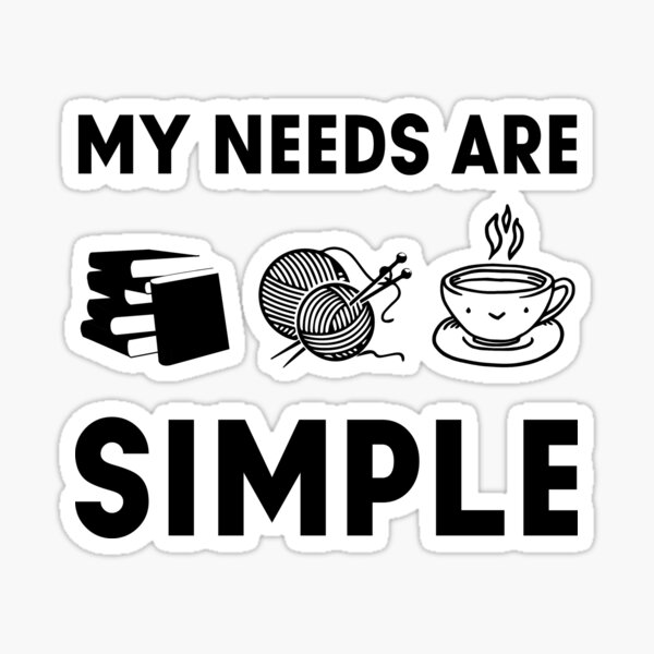 Item preview, My Needs are Books Knitting and Coffee designed and sold by JoyMoo.