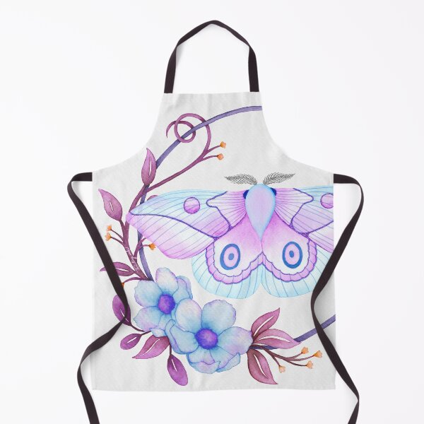 Item preview, Blue Purple Moth with Floral Ring designed and sold by Twirling-ink.