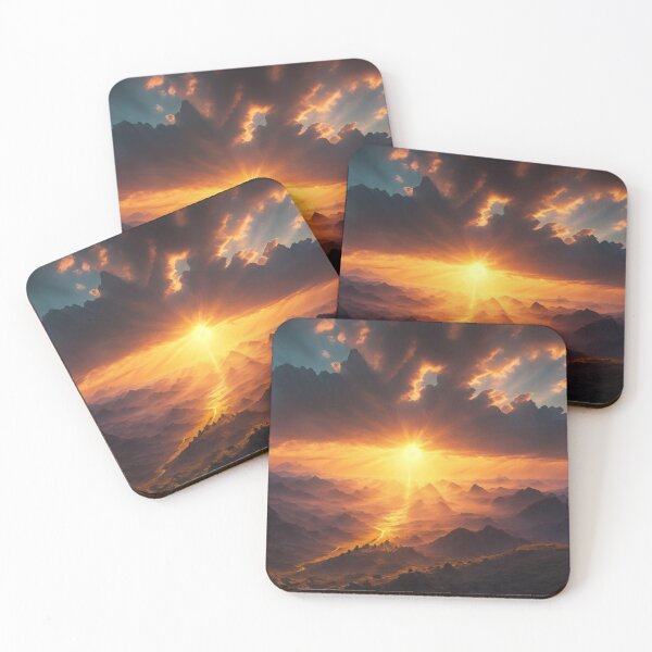 Item preview, An Awe-Inspiring Sky Scene Where A Golden Sunrise Fills The Sky With Radiant Light, Ai Generated Art designed and sold by AiGens.