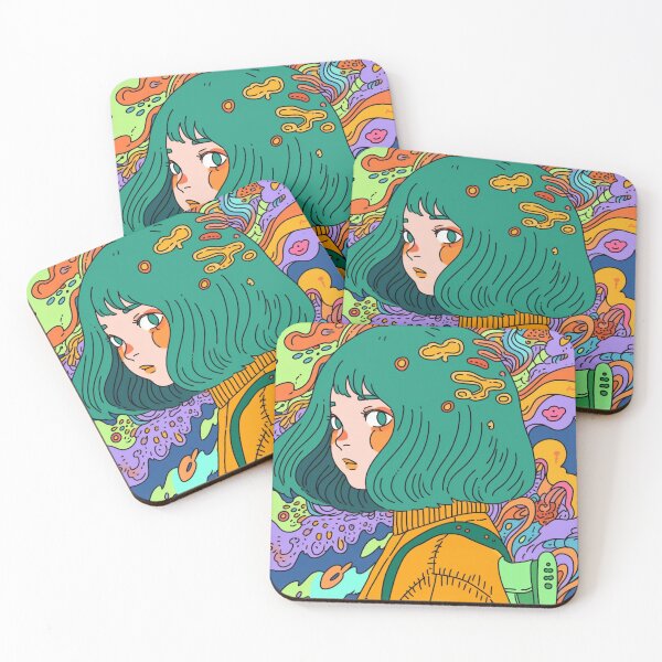 Item preview, Trippy weird girl #3 psychedelic illustration designed and sold by wemuco.