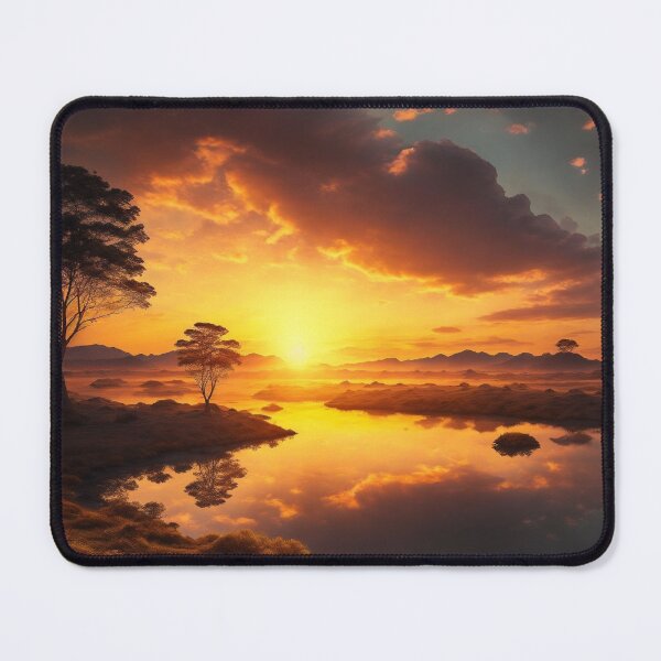 Item preview, A Tranquil Sky Vista With A Golden Sunrise Slowly Illuminating The World, Ai Generated Art designed and sold by AiGens.