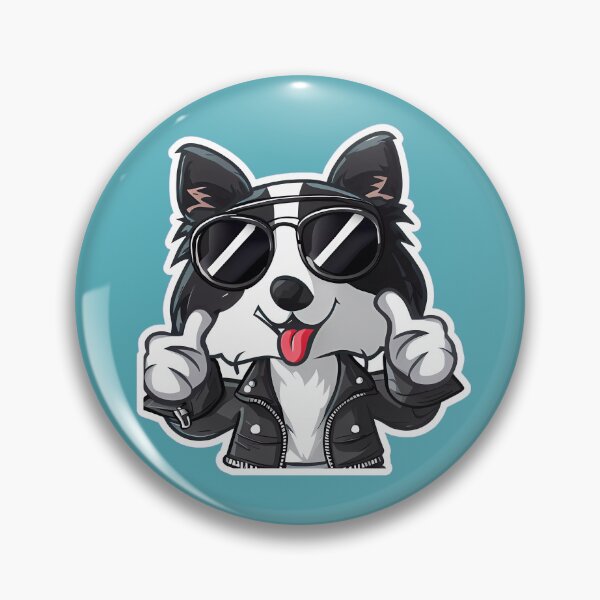 Item preview, Cute, Cool Collie wearing a leather jacket and sunglasses. designed and sold by HouseOfRosy.