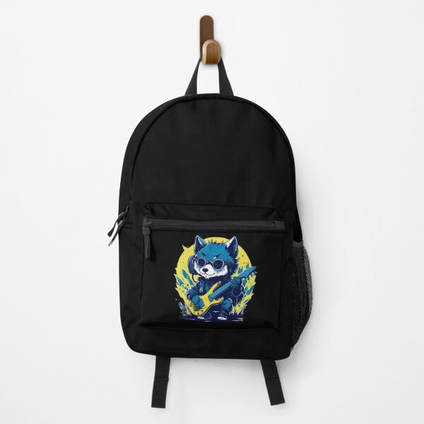 Item preview, a cute and quirky baby wolf (playing electric guitar, wearing a sun glass and headphone) designed and sold by Prerapatra.