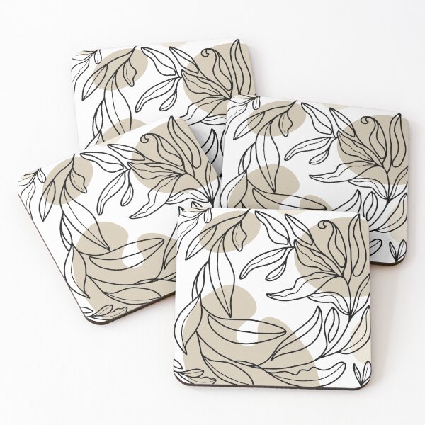 Item preview, Gum leaves in neutrals designed and sold by Kattscreative.