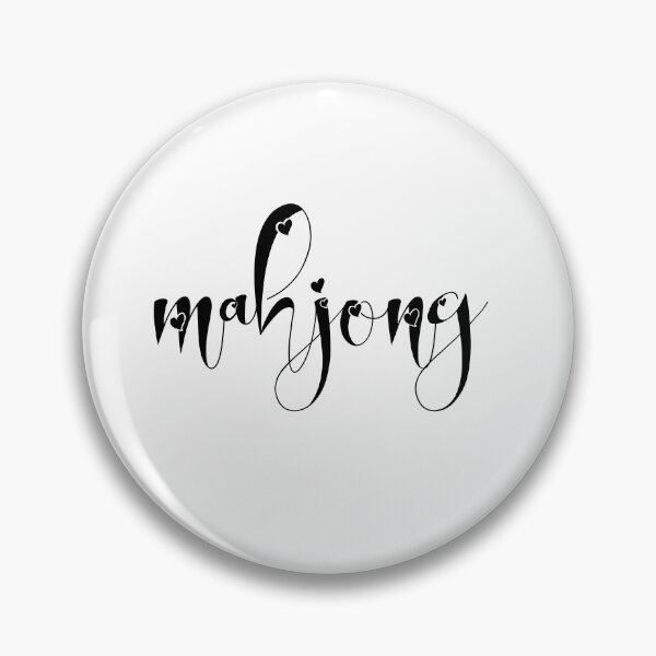 Item preview, mahjong -callygraphic font with hearts, girly, lovely, feminine designed and sold by EmeraldeaArt.