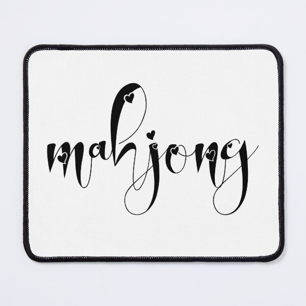 Item preview, mahjong -callygraphic font with hearts, girly, lovely, feminine designed and sold by EmeraldeaArt.