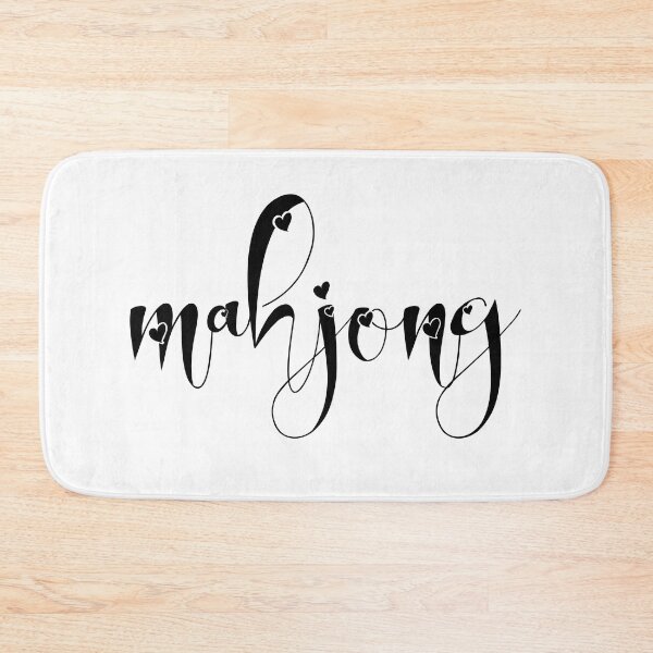 Item preview, mahjong -callygraphic font with hearts, girly, lovely, feminine designed and sold by EmeraldeaArt.