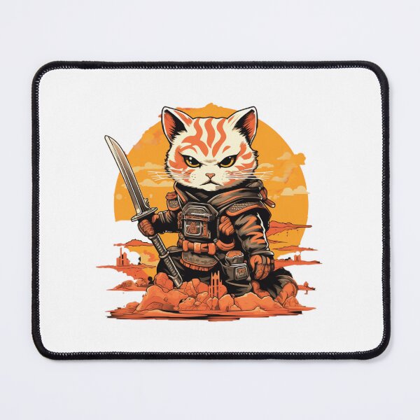 Item preview, cat in armor art designed and sold by printiesart.