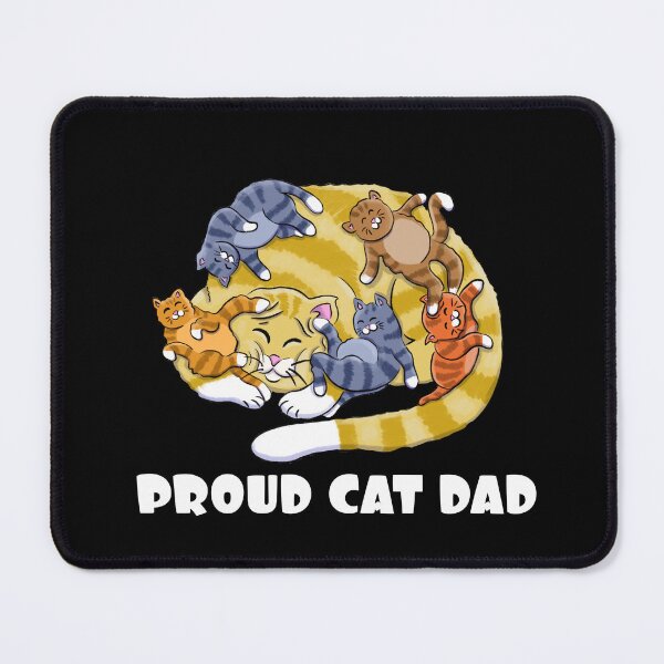 Item preview, Proud cat dad- lazy and funny cartoon cat with kittens- for cat lovers and parents designed and sold by JyayasiDesigns.